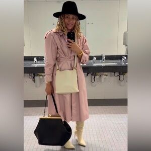 VINTAGE CREAM CROSSBODY LEATHER BAG